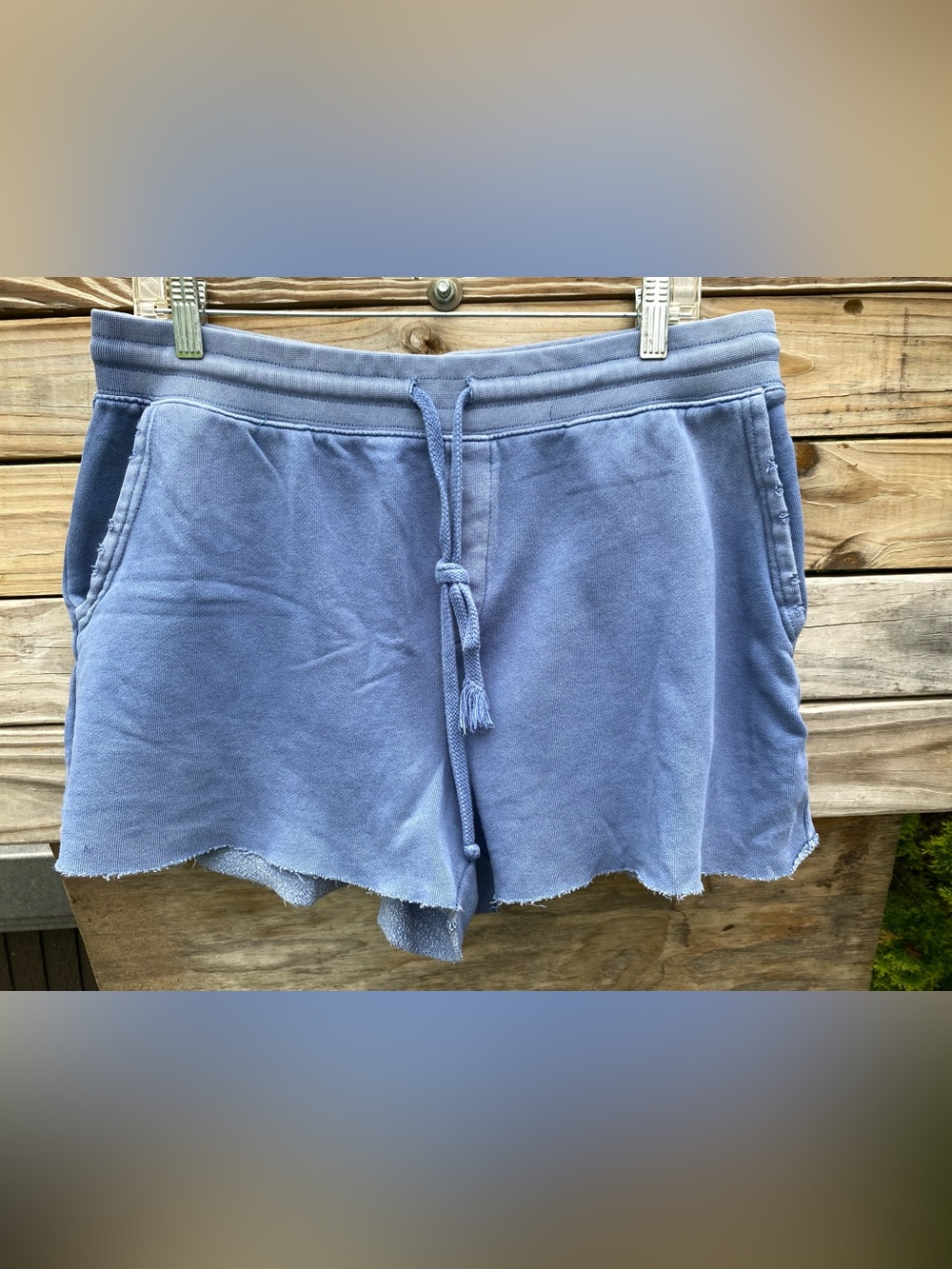 Aerie Women’s Casual Drawstring Shorts in Dusty Blue